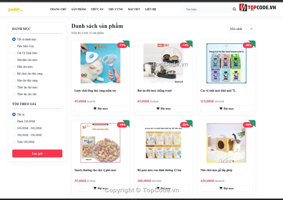 thú cưng,Shop,Web bán thú cưng,Website bán thú cưng